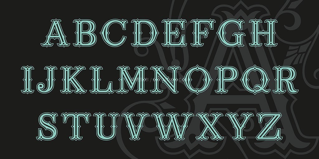 Ana古典英文装饰字体